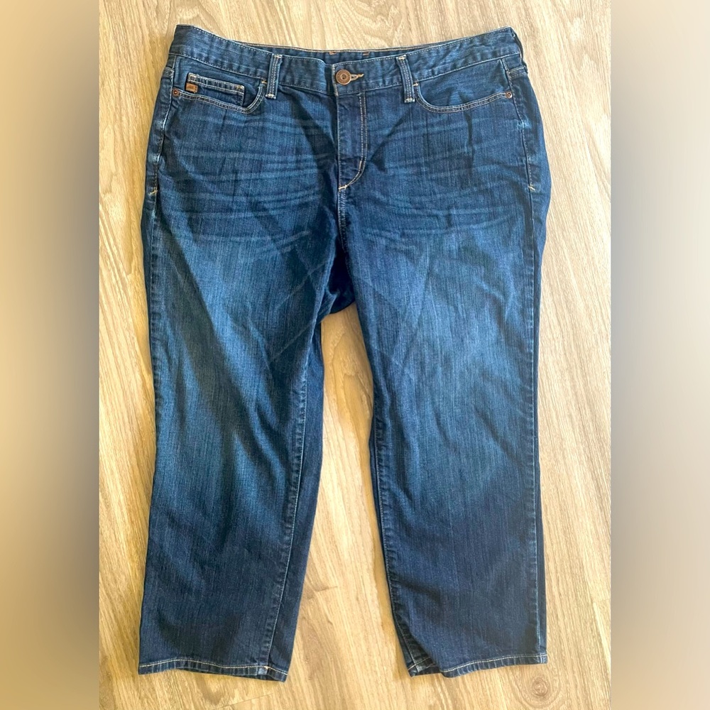 Eddie Bauer curvy crop denim jeans size 16